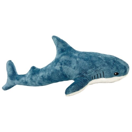 Купить Мягкая игрушка акула, серо-синяя 60 см / Плюшевая игрушка/ Икеа /Игрушка для мальчиков и девочек / Антистресс, Без бренда, серый, текстиль, unisex
