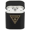 Guess Чехол Guess Saffiano PU leather case with metal logo для Airpods, черный - изображение