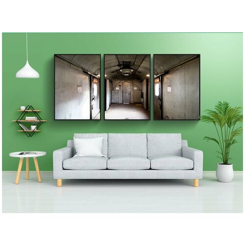 фото Набор модулных постеров для интерьера "тренироваться, комната, пространство" 60x90 см. в тубусе, без рамки lotsprints