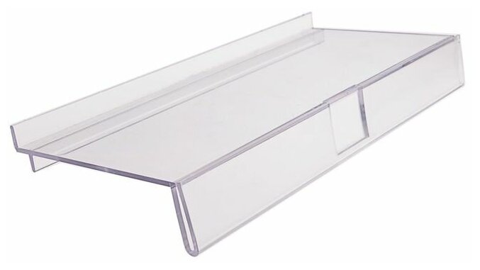 фото Полка для экономпанелей, для обуви, с ценникодержателем, 25*10 см, оргстекло 3мм 2617911