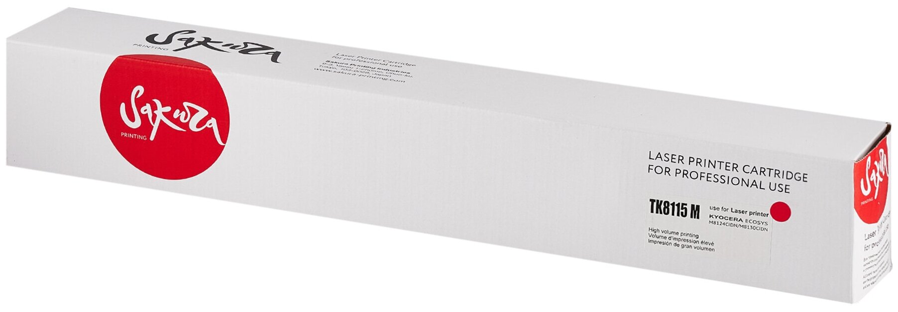 Картридж SAKURA TK-8115M пурпурный для Kyocera ECOSYS M8124cidn/ M8130cidn (6K) (1T02P3BNL0) (SATK8115M)