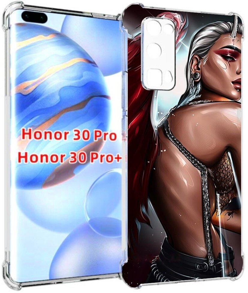 Чехол задняя-панель-накладка-бампер MyPads девушка-с-крыльями женский для Huawei Honor 30 Pro/Honor 30 Pro plus + (EBG-AN10) противоударный