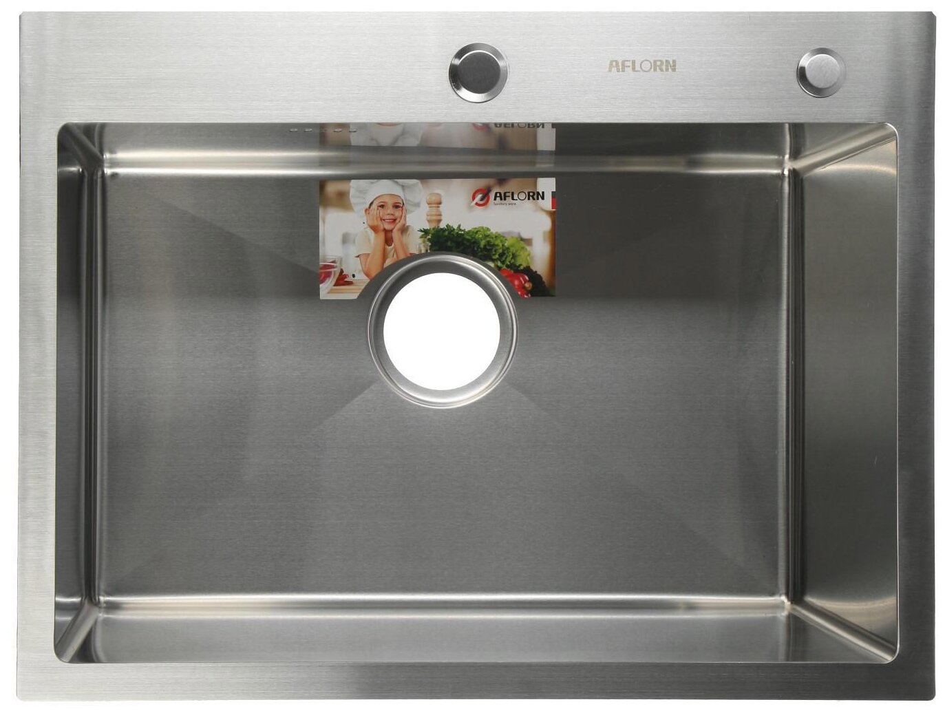 Накладная кухонная мойка Aflorn AF96045 45х60см нержавеющая сталь