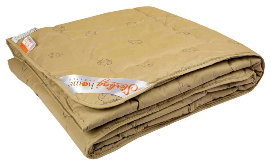 Одеяло верблюжья шерсть "Зима" 200x220, вариант ткани тик от Sterling Home Textil