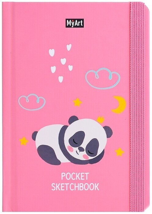 Скетчбук Pocket (48 листов, А6), "Панда" Проф-Пресс - фото №1