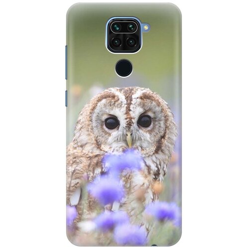 фото Ультратонкий силиконовый чехол-накладка для xiaomi redmi note 9 с принтом "сова и васильки" gosso