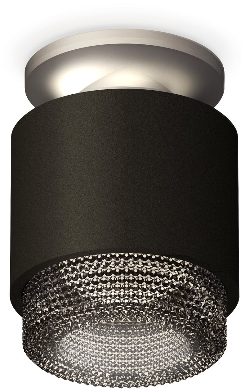 Накладной светильник XS7511102 SBK/MCH/BK черный песок/хром матовый/тонированный MR16 GU5.3 (N7928, C7511, N7192)