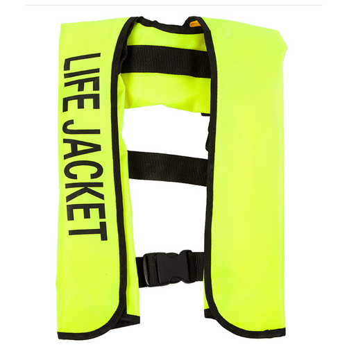 фото Спасательный жилет автоматический life jacket, полный комплект, ярко зеленый цвет