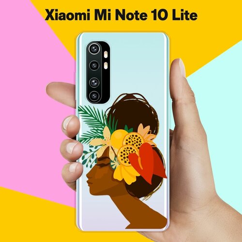 Силиконовый чехол на Xiaomi Mi Note 10 Lite Девушка / для Сяоми Ми Ноут 10 Лайт матовый чехол boxing w для xiaomi mi note 10 lite сяоми ми ноут 10 лайт с 3d эффектом черный