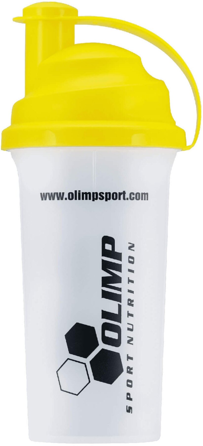 Шейкер спортивный Olimp Sport Nutrition - 700 мл, прозрачный, желтый, с мерной шкалой и сеткой для размешивания