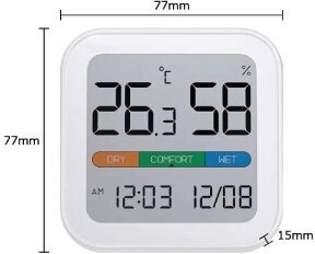 Метеостанция с часами и датой MIIIW Comfort Temperature And Humidity Clock S210 - фотография № 7
