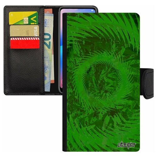 фото Чехол книжка на мобильный apple iphone 8 plus, "мандала спираль" иллюзия сфера utaupia