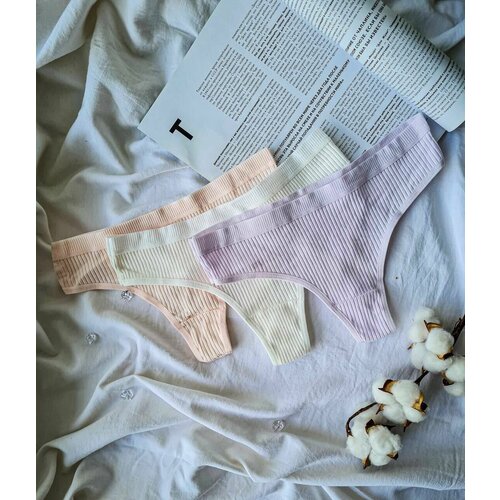 фото Комплект трусов,стринги женские 3 шт shelna. размер 48