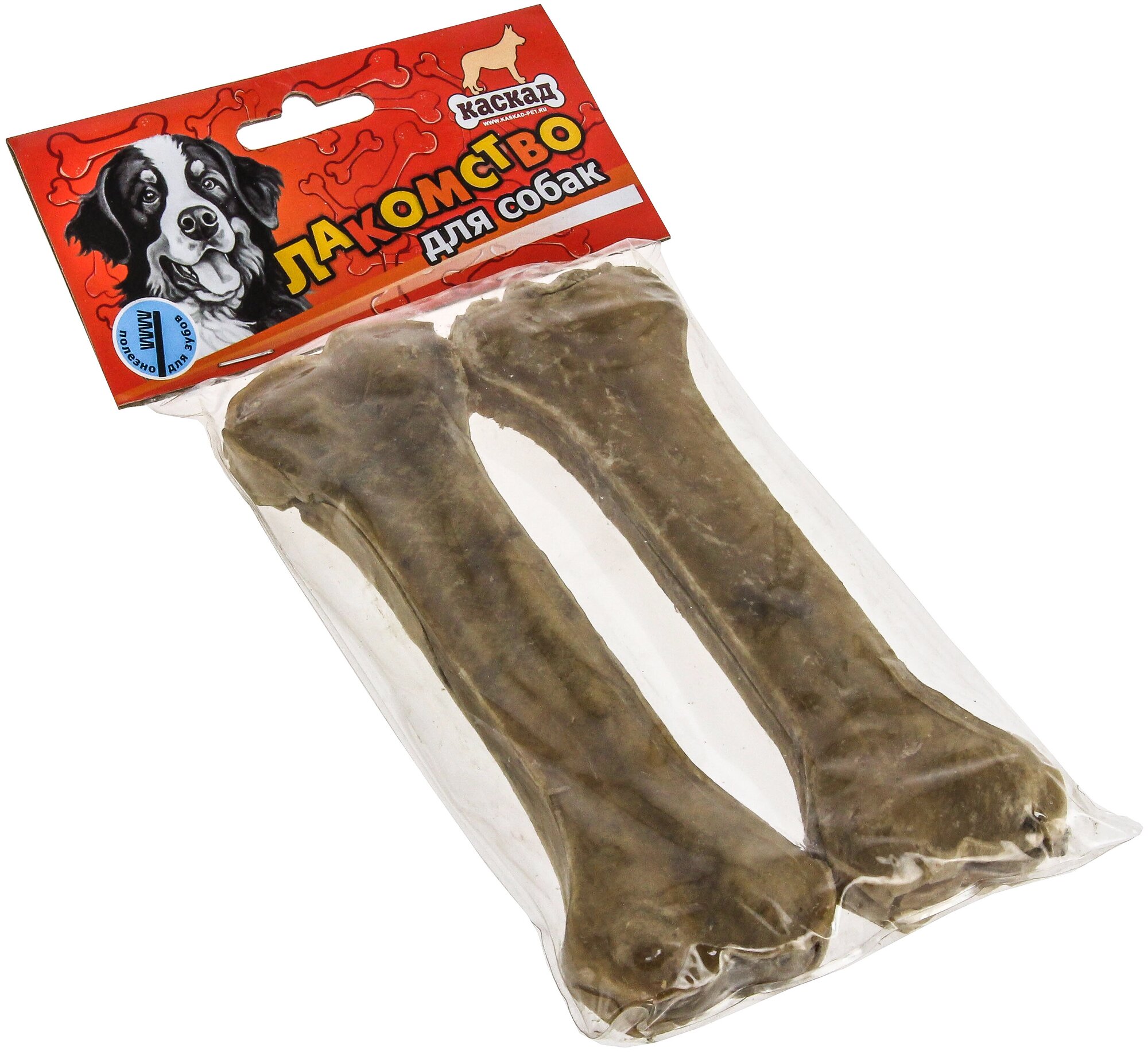 Лакомство каскад для собак кости из жил 18 см уп. 2 шт (190 гр)