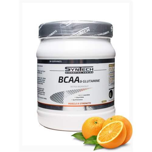 фото Syntech nutrition bcaa+glutamin 300 г. апельсин