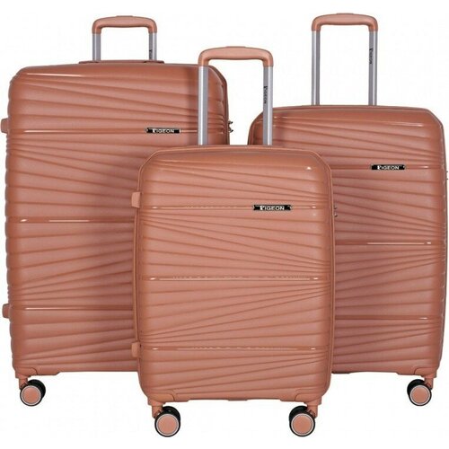 Комплект чемоданов MONKKING, ABS-пластик, розовый