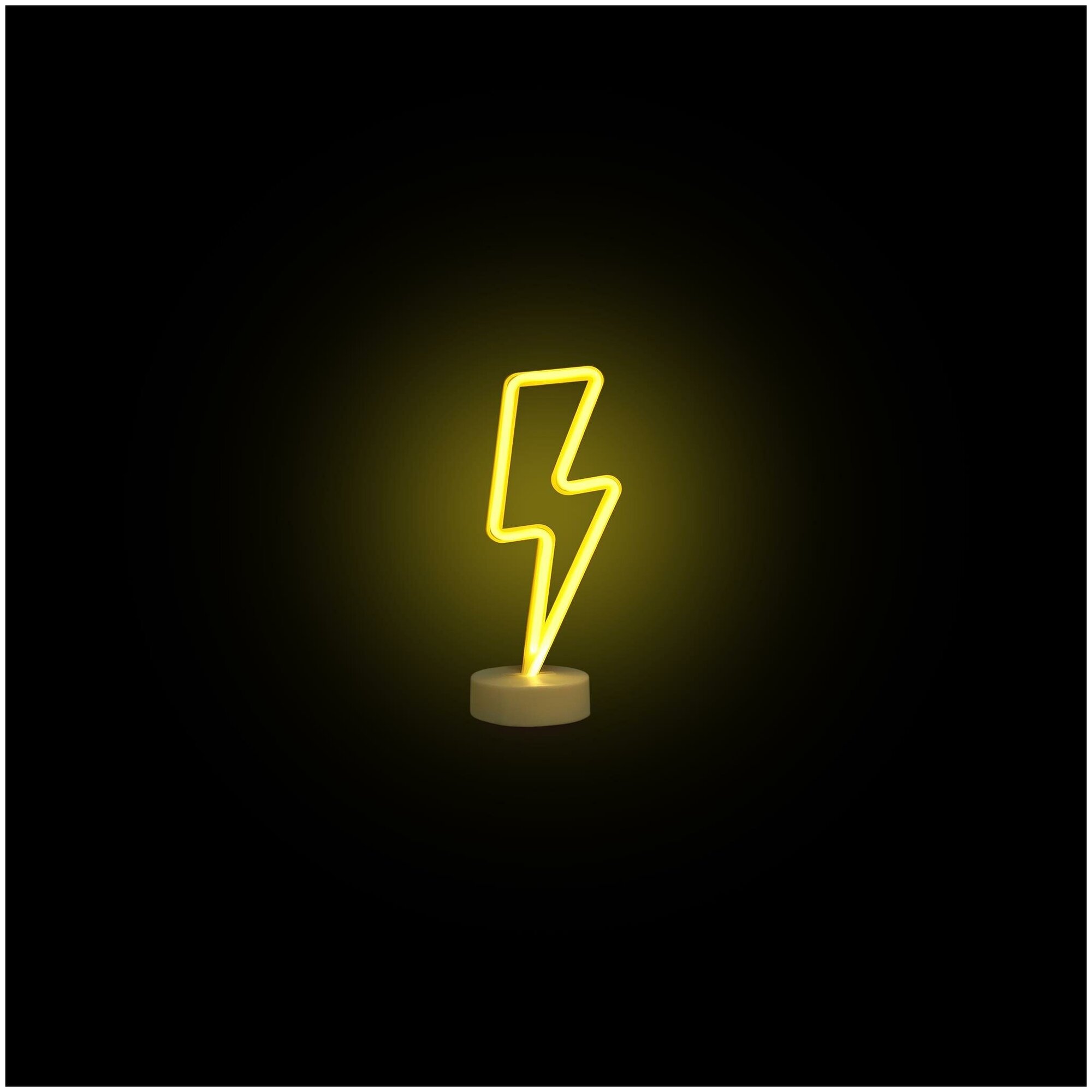 Светильник-ночник неоновый Apeyron Молния LED, желтый - фотография № 2