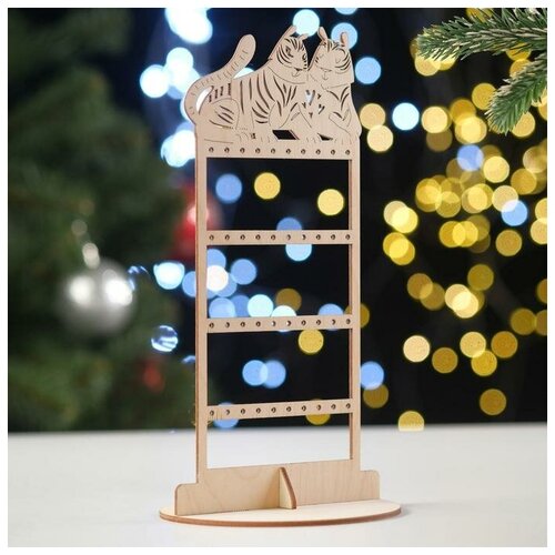 фото Подставка для украшений "тигры", 24,5х 9,5х12 см 7127773 сима-ленд