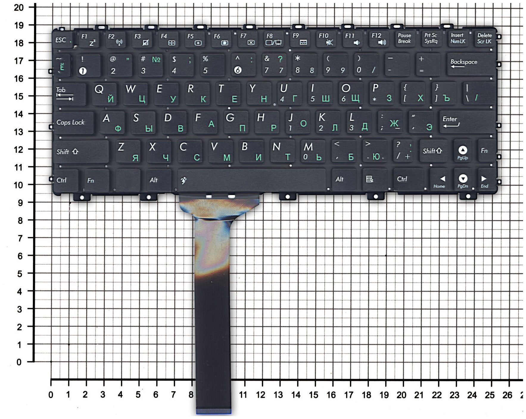 Клавиатура для ноутбука Asus Eee PC 1015 X101 черная