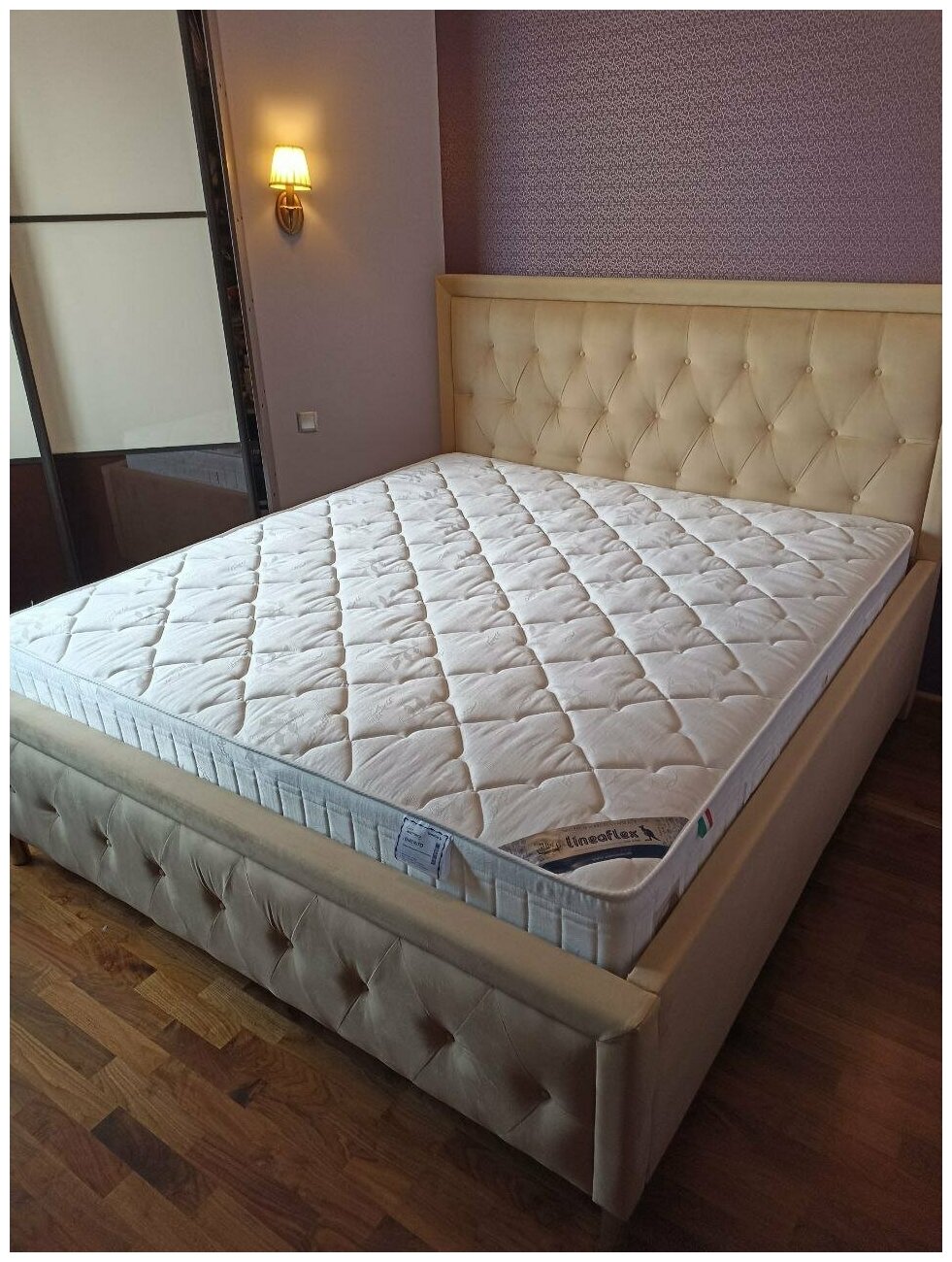 Матрас ортопедический Mycloud, Гиацинт (Giacint), 90X190, пружинный, S1000 независимые пружины, латекс, кокос, упругий, жесткий