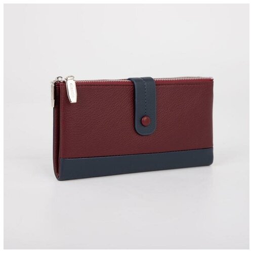 фото Кошелек жен 10-01-13. 19*2.5*10. 2 отд. д/карт. д/монет. 2 отд на молнии. бордовый 6847956 сима-ленд