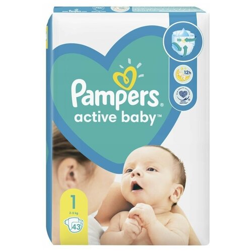 Подгузники для новорожденных Pampers размер 1 43 шт