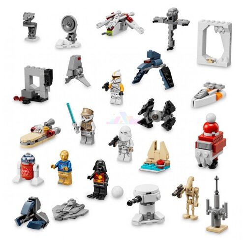 Адвент календарь LEGO Star Wars 75340 энциклопедия персонажей lego star wars на немецком языке с мини фигуркой дарта мола