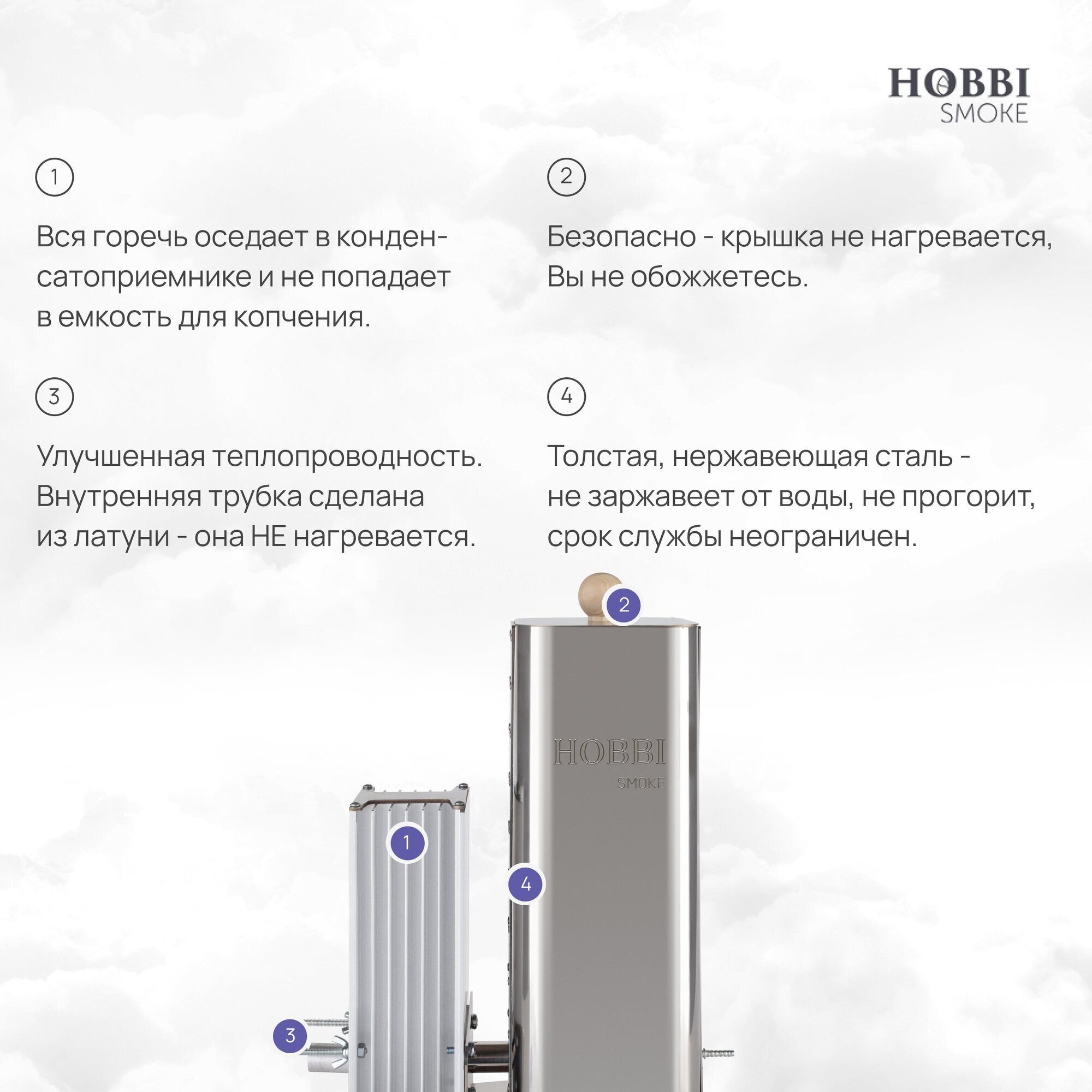 Дымогенератор для холодного копчения Hobbi Smoke 3.0 коптильня