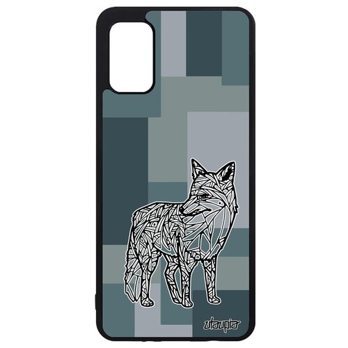 фото Противоударный чехол на телефон // galaxy a41 // "лиса" лисица дизайн, utaupia, серый