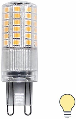 Лампа светодиодная Lexman G9 170-240 В 4 Вт капсула прозрачная 400 лм теплый белый свет