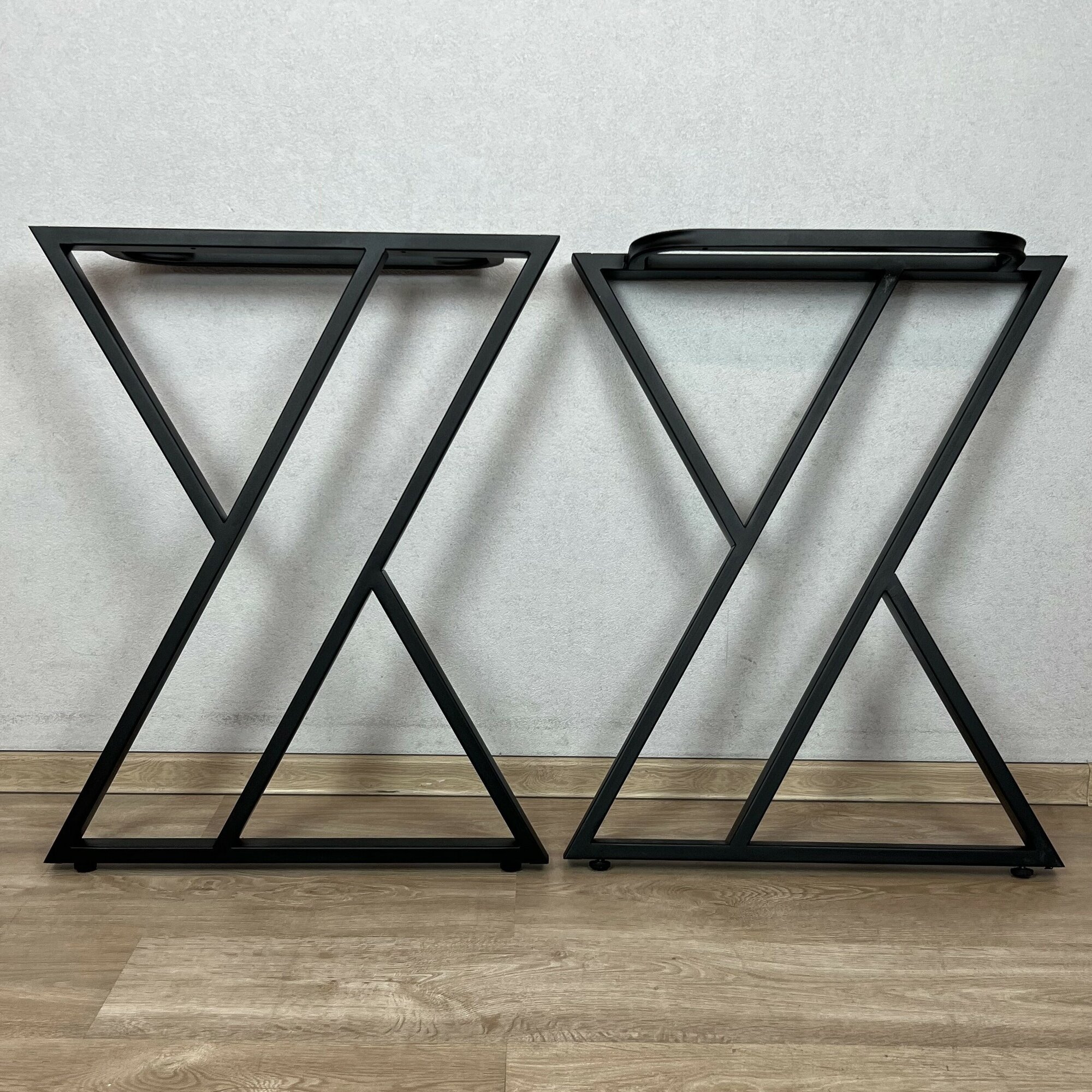 Ножки для стола Loft Z-образные опоры для стола лофт 685х71 см подстолья металлические регулируемые порошковая покраска черные 2 шт.