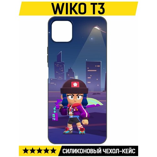 Чехол-накладка Krutoff Soft Case Brawl Stars - Героиня Биби для Wiko T3 черный чехол накладка krutoff soft case brawl stars фрэнк для wiko t3 черный