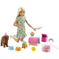 Кукла Barbie Вечеринка питомцев, 29 см, GXV75 розовый