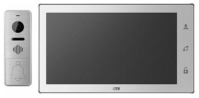Комплект цветного видеодомофона для квартиры и дома CTV-DP4106AHD (Белый)