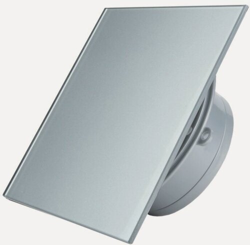 Изображение товара Вентилятор накладной ультра тонкий 37мм для ванной Mmotors ММР 100/90м3/ч, Светло серый