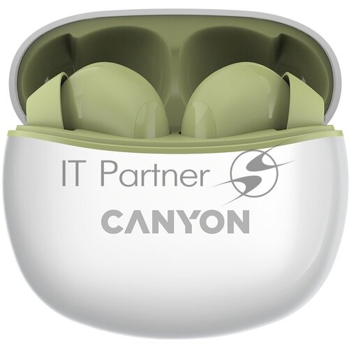 Наушники Canyon TWS-5 Bluetooth Green