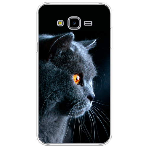 Силиконовый чехол на Samsung Galaxy J7 Neo / Самсунг Галакси Джей 7 Нео Благородный кот британец
