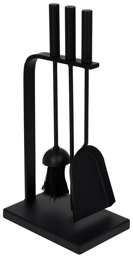 фото Набор для камина 3 предмета на подставке /для печи/дров/мангала 45,5х22х15 см "Печные штучки"