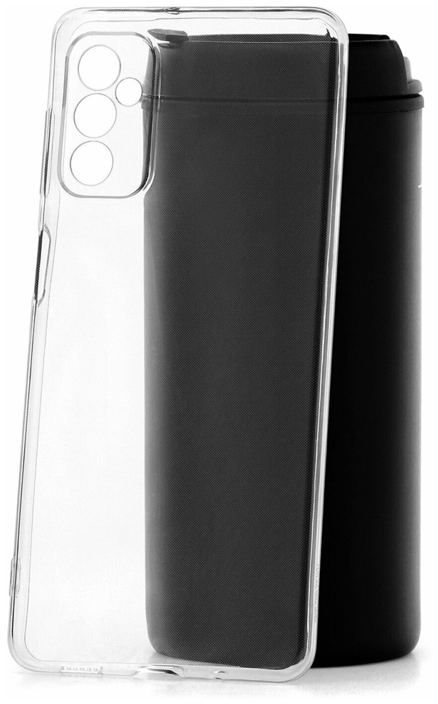 Чехол на Samsung M52 Derbi Slim Silicone прозрачный, противоударный кейс, защитный силиконовый бампер, накладка с защитой камеры