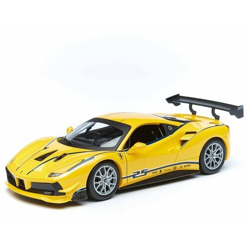 Bburago Коллекционная машинка Феррари 1:24 Ferrari 488 Challenge, желтый