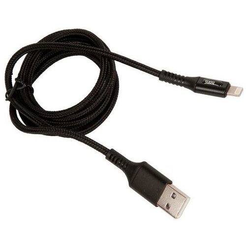 Кабель зарядки и синхронизации данных USB HOCO U79 Admirable для Lightning, 2.4А, длина 1.2м, черный 6931474724250