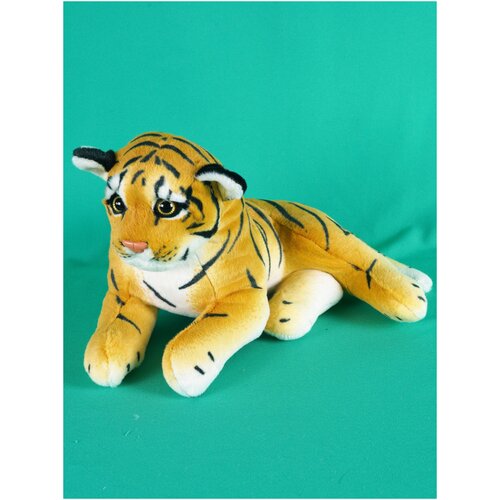 Мягкая игрушка Тигр реалистичный 25 см. развивающая игрушка маленький тигренок в коробке
