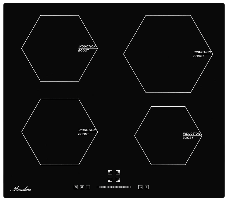 Электрическая варочная панель MONSHER MHI 6006, черный