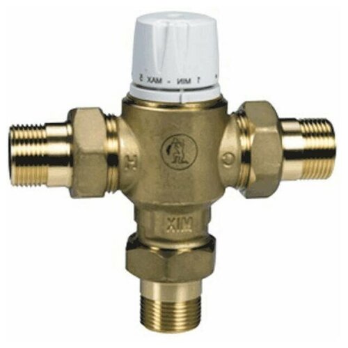 Клапан смесительный термостатический седельный латунь R156-2 Ду 25 Ру10 G1 НР Kvs-5 65С с защитой от ожога Giacomini R156Y225 giacomini термостатический смесительный клапан с защитой от ожога 1 2 kv 1 3 giacomini r156 2