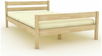 Двуспальная кровать "Берёзка 2" без покрытия, 120x190 см, ORTMEX