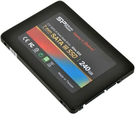 Твердотельный накопитель SSD 2.5 240 Gb Silicon Power S55 Read 556Mb/s Write 480Mb/s SATA III SP240GBSS3S55S25