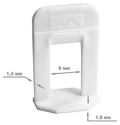 Система выравнивания плитки "TLS-Profi", Зажим 1,4 мм 2000 шт.