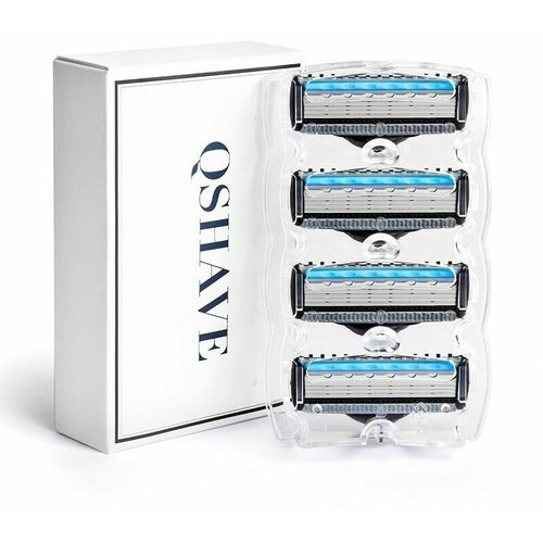 Сменные картриджи Qshave X5 синяя серия 5 лезвий