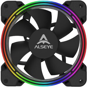 Вентилятор Alseye HALO 4.0, 120мм, 800~2000rpm, 4-pin, черный/RGB