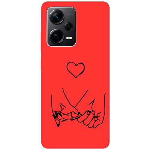 Силиконовый чехол на Xiaomi Redmi Note 12 Pro, Note 12 Pro+, Note 12 Explorer Edition Silky Touch Premium с принтом Lovers Hands красный матовый soft touch силиконовый чехол на xiaomi redmi note 12 сяоми редми ноут 12 с 3d принтом nirvana черный